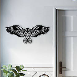 Сучасна картина для інтер'єру, сучасний декор стін "Геометричний орел", стиль лофт 30x13 см