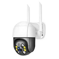 IP камера видеонаблюдения RIAS Ai08 Wi-Fi PTZ 3MP уличная с удаленным доступом White-Black (3 EJ, код: 7731425