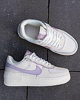 Кеды Nike Air Force 1 Shadow White Purple женские белые