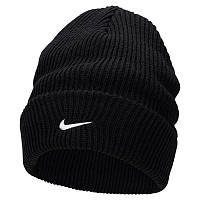 Шапка Nike Tall Cuff Swoosh Beanie (FB6529-010) ONE SIZE Чорний QT, код: 8452592