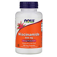 Ниацинамид витамин В-3 Niacinamide Now Foods 500 мг 90 вегетарианских капсул UP, код: 7701060