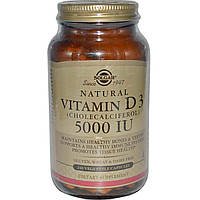 Витамин Д3 холекальциферол Solgar 125 мкг (5000 МЕ) 240 вегетарианских капсул. UP, код: 7701233