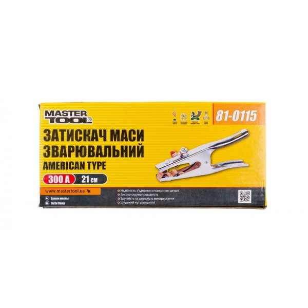 Зажим массы сварочный MASTERTOOL American type 300 А 81-0115 KC, код: 7728550 - фото 2 - id-p2167837262