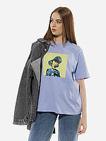 Женская футболка оверсайз M сиреневый Yuki ЦБ-00219231 QT, код: 8420839