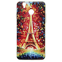 Чехол с рисунком Printed Silicone Oukitel U7 Plus Paris VK, код: 8109189