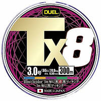Шнур Duel Tx8 300m 5Color 24.9kg 0.30 mm #3.0 (H4345-5C)