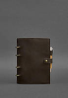 Кожаный блокнот с датированным блоком (Софт-бук) 9.1 темно-коричневый Crazy Horse BlankNote VK, код: 8132588