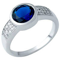 Серебряное кольцо SilverBreeze с сапфиром nano 1.702ct (1937815) 17 размер UP, код: 6486368
