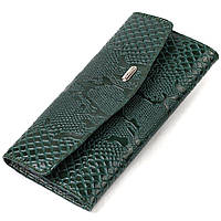 Женское лакированное портмоне из натуральной кожи с тиснением под змею CANPELLINI 21694 Зелен KB, код: 8061725