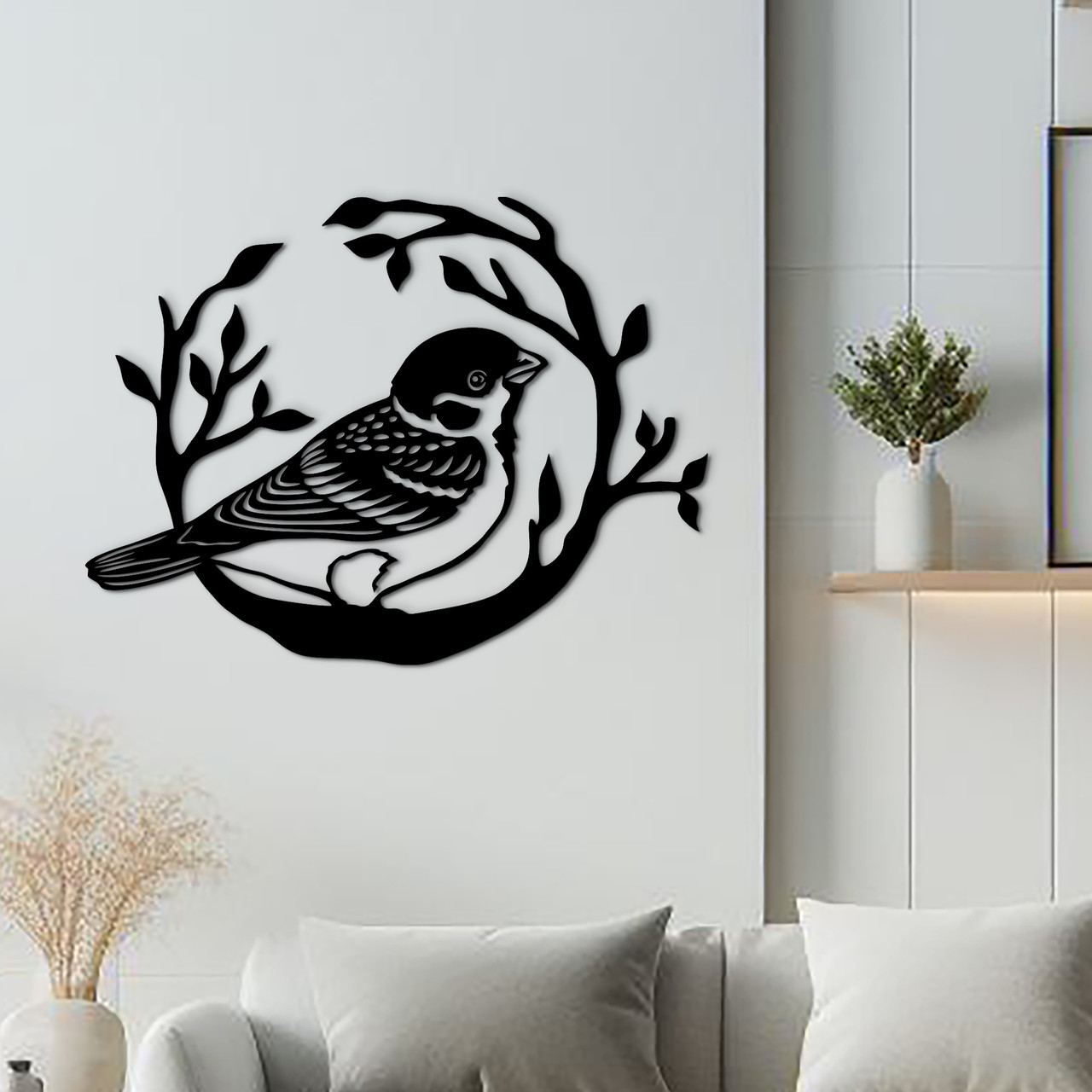 Декор в кімнату сучасна картина на стіну Пташка стиль лофт 25x20 см Woodyard (1258--25x20), фото 1