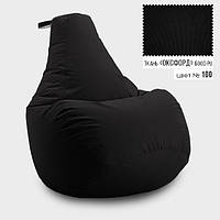Бескаркасное кресло мешок груша Coolki XXL 90x130 Черный (Оксфорд 600D PU) PZ, код: 6719470