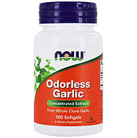 Чеснок Odorless Garlic Now Foods без запаха 100 гелевых капсул EJ, код: 7701684