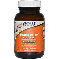 Пробиотический Комплекс Probiotic 100 Billion, Now Foods, 30 гелевых капсул EJ, код: 2341716