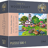 Фігурний дерев'яний пазл Trefl Пристань влітку 500 елементів 37х25 см 20161 GG, код: 8264969