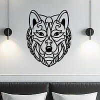 Интерьерная картина на стену, декор в комнату "Геометрический волк", стиль минимализм 25x33 см