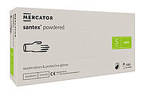 Перчатки латексные Mercator Medical Santex Powdered S Кремовые 100 шт (00-00000009) KC, код: 8246384