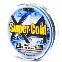 Шнур Duel Hardcore Super Cold X4 200m 5Color 13kg 0.24mm #2.0 (H3969)