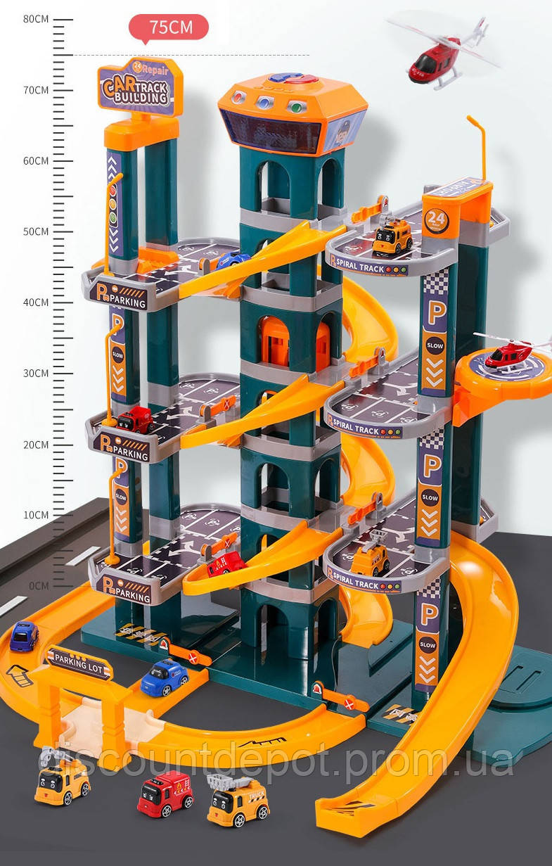 Детский игровой набор автотрек YG Toys гараж парковка для машин с лифтом DD, код: 8176112 - фото 7 - id-p2167891057