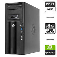 Рабочая станция HP Z420/ Xeon E5-2690/ 32GB DDR3 /40 GB SSD + 500 GB HDD / nVidia Quadro 2000, 1 GB