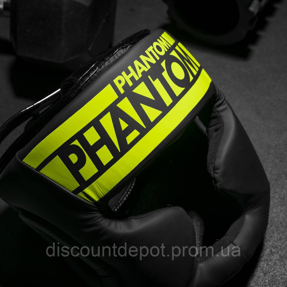 Боксерский шлем Phantom APEX Full Face Neon One Size Black Yellow DD, код: 8104230 - фото 4 - id-p2167907722