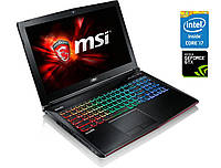 Игровой ноутбук MSI GE62MVR 7RG Apache/ 15.6" 1920x1080/ i7-7700HQ/ 16GB RAM/ 256GB SSD+1000GB HDD/ GTX 1070