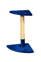 Когтеточка (дряпка) угловая Мур-Мяу Меридиан в джутовой веревке Синяя VK, код: 5866237