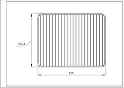 Решітка 426x357, 4 mm для духовок Electrolux 140066595012