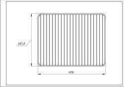 Решітка 426x357, 4 mm для духовок Electrolux 140066595012, фото 2