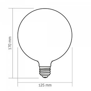 LED-лампа VIDEX Filament VL-DG125MO 7W E27 3000K Porcelain dimmable, фото 4