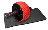 Колесо для преса Power System PS-4107 Full Grip AB Red + килимок Red/Black, фото 5