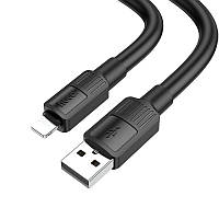 Кабель Hoco X84 USB to Lightning charging data cable 1 m PVC material current up to 2.4A Черн GR, код: 7676558