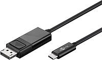 Кабель монітора-сигнальний Goobay USB Type-C-DisplayPort M M 1.2m (USB3.1Gen2) v1.2 4K60Hz ч PK, код: 7455292