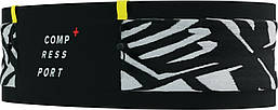 Біговий пояс з однією великою кишенею Compressport Free Belt Pro, Black/White Print, M/L