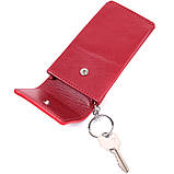 Яскрава жіноча ключниця футляр із натуральної шкіри GRANDE PELLE 22569 Червоний, фото 8