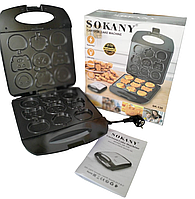 Компактная вафельница для выпечки мультяшных панкейков электровафельница с антипригарным покрытием Sokany