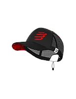 Солнцезащитная кепка для тренировок Compressport Racing Trucker Cap, Black/Red