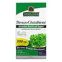 Брокко-глутатион, 500 мг, Brocco-Glutathione, Nature's Answer, 60 вегетарианских капсул