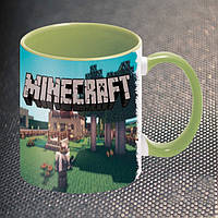Чашка Fan Girl Общая Игра Майнкрафт Minecraft New (14371) 330 мл Зеленый ST, код: 7588118