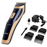 Беспроводная машинка для стрижки волос Gemei GM - 6005 Черно-золотая KC, код: 1716499