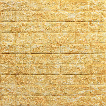 Декоративна 3D панель самоклейка під цеглу DEEP Yellow (068) SW-00000168, фото 1