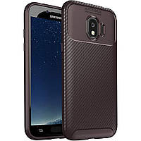 Чехол Carbon Case Samsung J2 Pro 2018 Коричневый (hub_PVJV24013) PK, код: 1374196