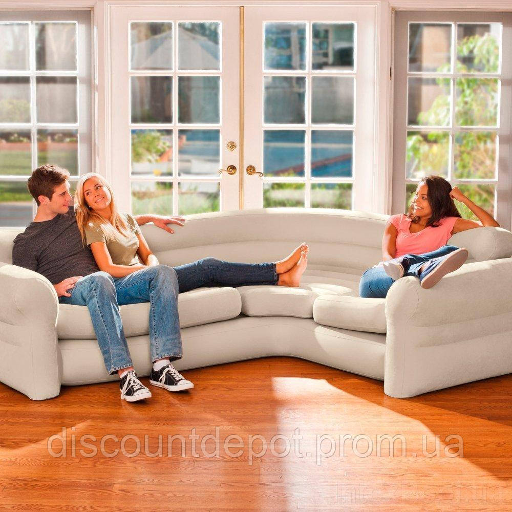 Надувной диван Угловой диван Intex 68575, 257 х 203 х 76 см Бежевый DD, код: 2404893 - фото 6 - id-p2167864401