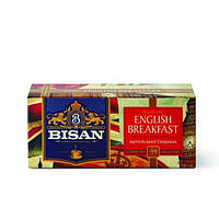 Чай черный пакетированный BISAN Английский завтрак 1,5 г*25 шт KC, код: 7886787