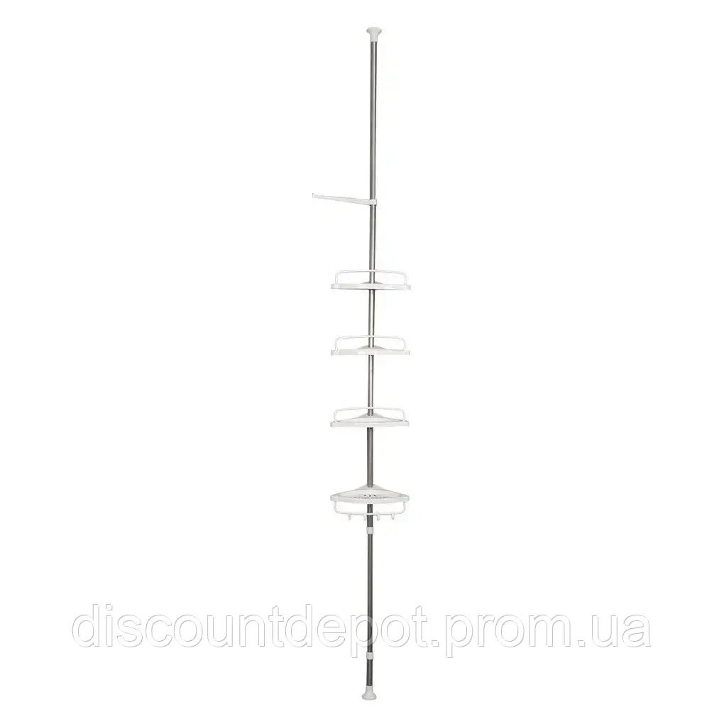 Стойка с полками для ванной комнаты Multi Corner Shelf угловая 3.2 м White (3_01686) DD, код: 8157122 - фото 1 - id-p2167943444