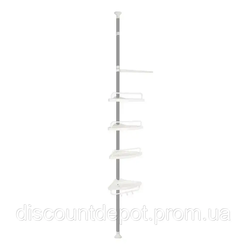 Стойка с полками для ванной комнаты Multi Corner Shelf угловая 3.2 м White (3_01686) DD, код: 8157122 - фото 5 - id-p2167943444