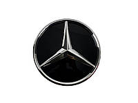 Эмблема (Звезда) 3D дзеркальная под дистроник на Mercedes GLS / GLE / GLC / Vito / S ( Chrome )