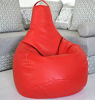 Кресло-мешок Beans Bag груша Экокожа 90*130 Красный (hub_TsEb30104) PZ, код: 1678778
