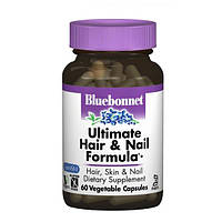 Комплекс для кожи волос ногтей Bluebonnet Nutrition Ultimate Hair Nail Formula 60 Veg Caps CS, код: 7682862