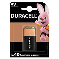 Батарейка лужна DURACELL 9V/MN1604, 1 шт. у блістері, ціна за блістер