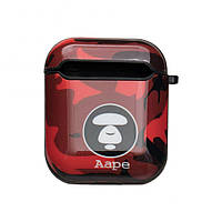 Футляр для Наушников Airpods Glossy Brand Aape red PZ, код: 6643490